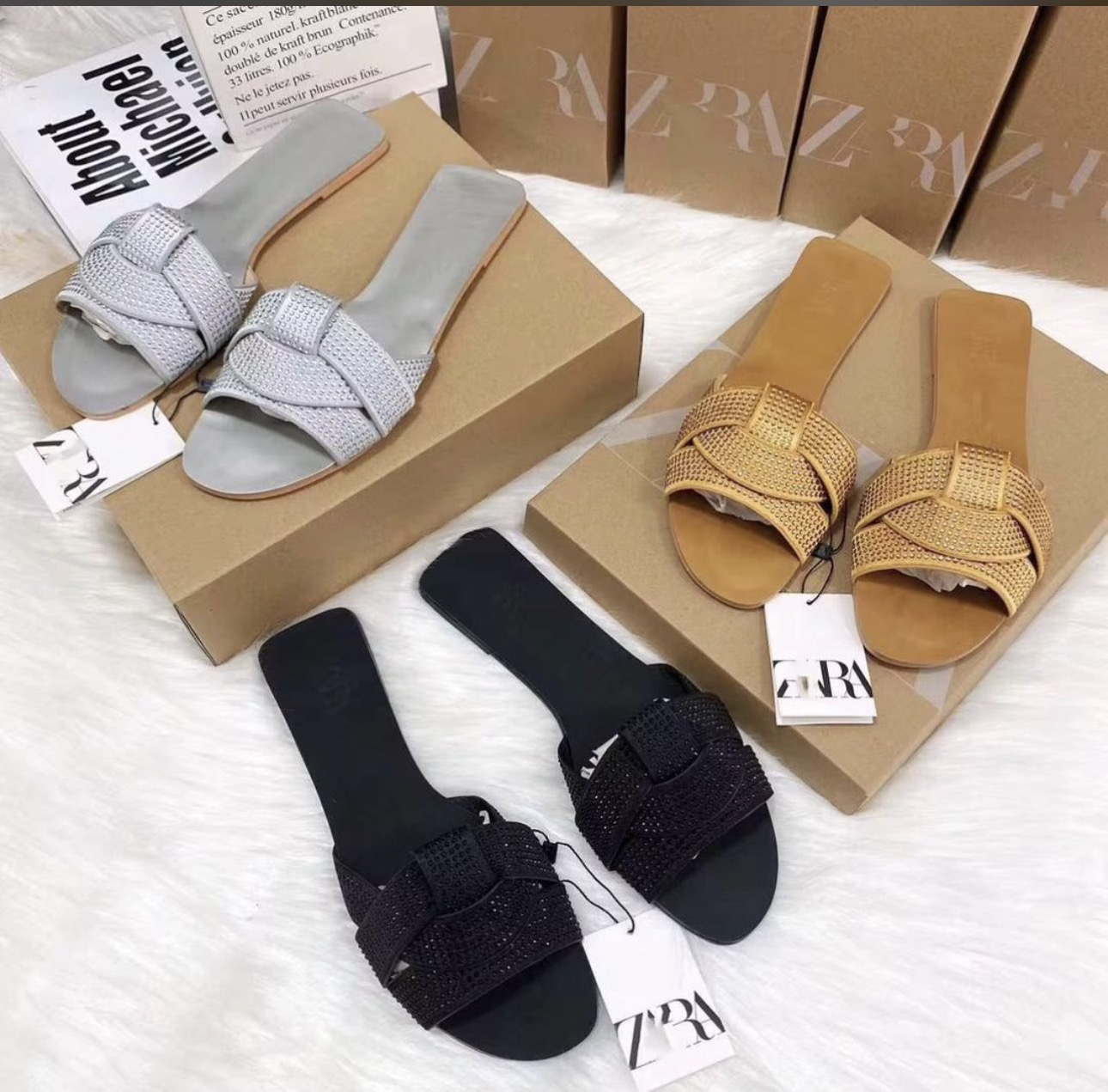 Down slippers