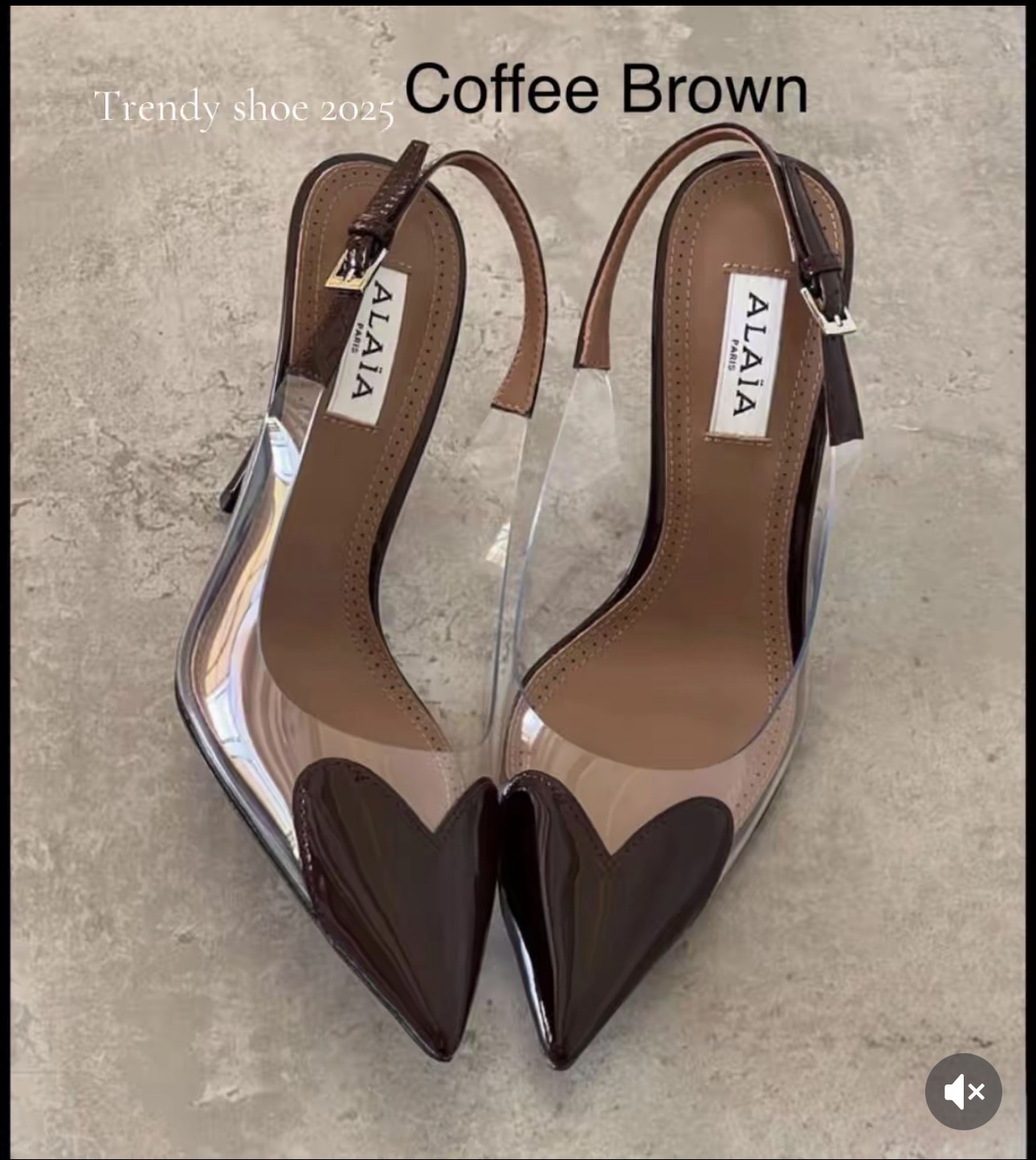 Transparent sling back Heels