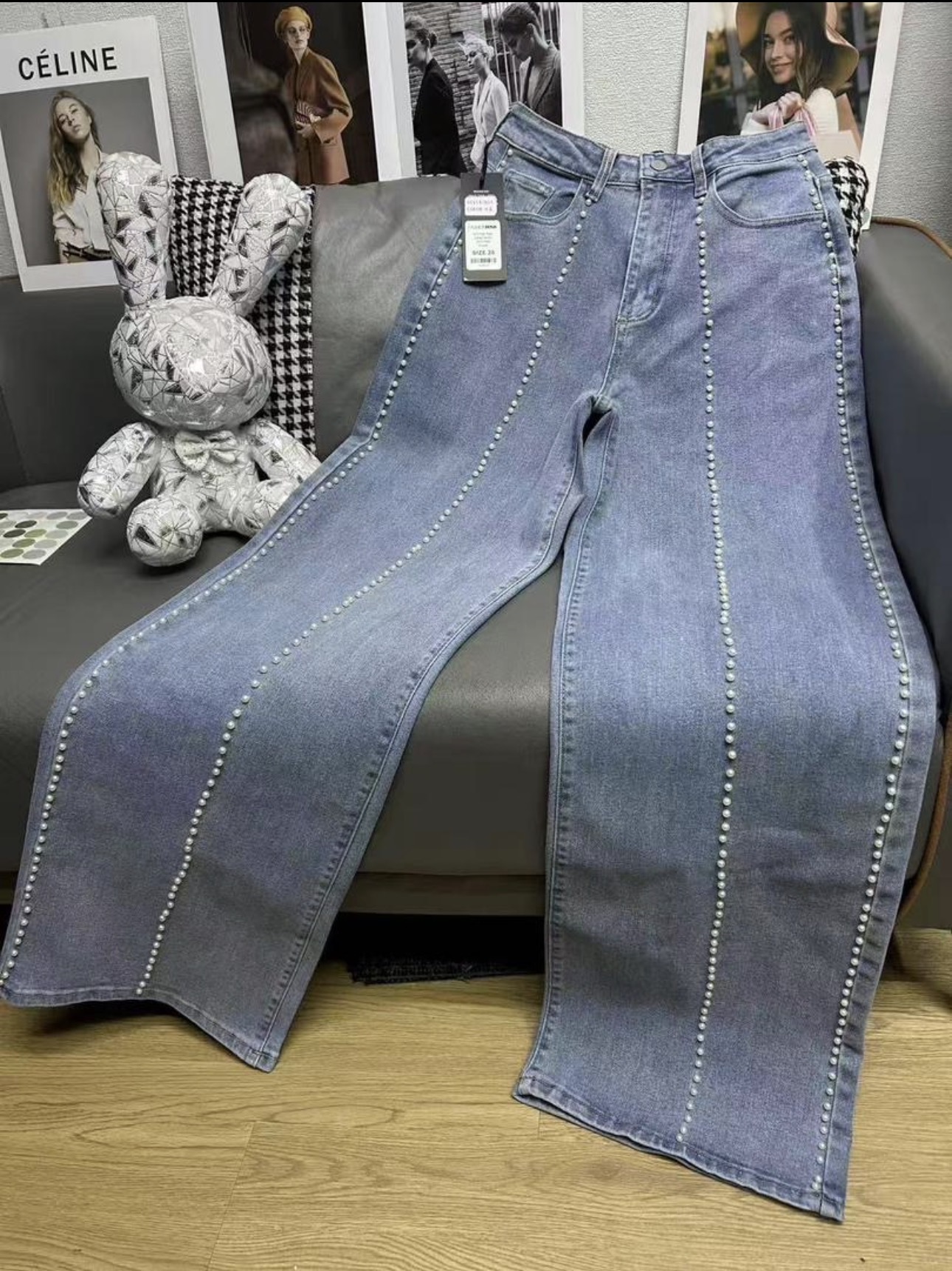 Pearl wide leg Denim Jeans