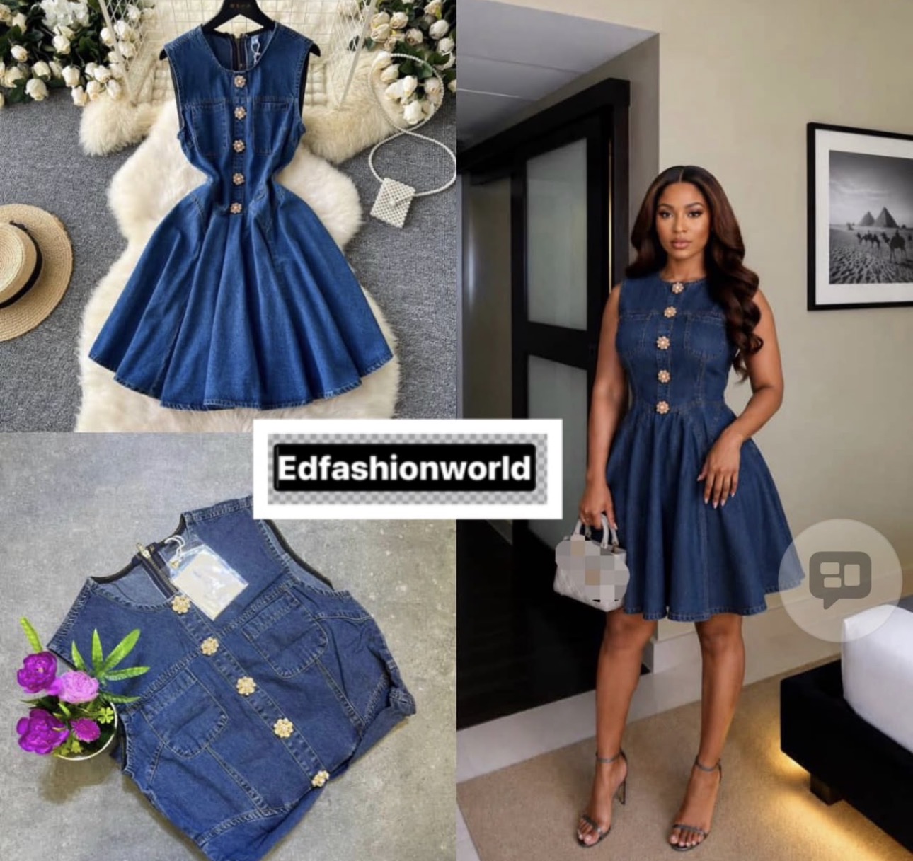 Denim Corset Mini Dress